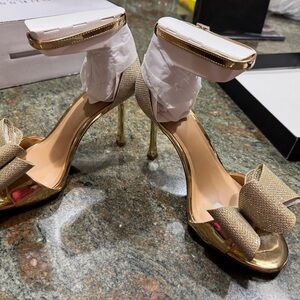 INC International Concepts Gold Stiletto Heels
